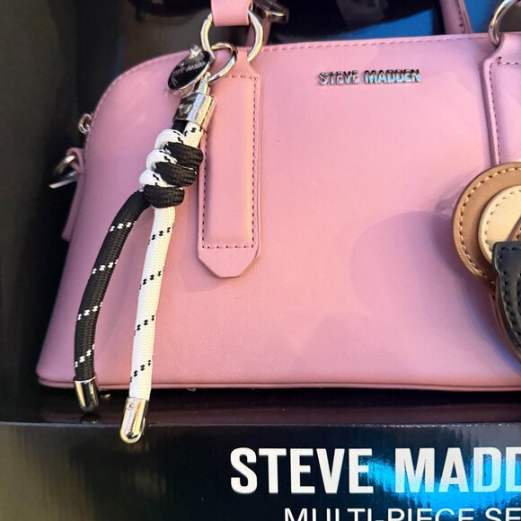 NWT STEVE MADDEN BTHORNE CHARM BOX CROSSBODY SATCHEL BAG COSMETIC PINK - Picture 5 of 6